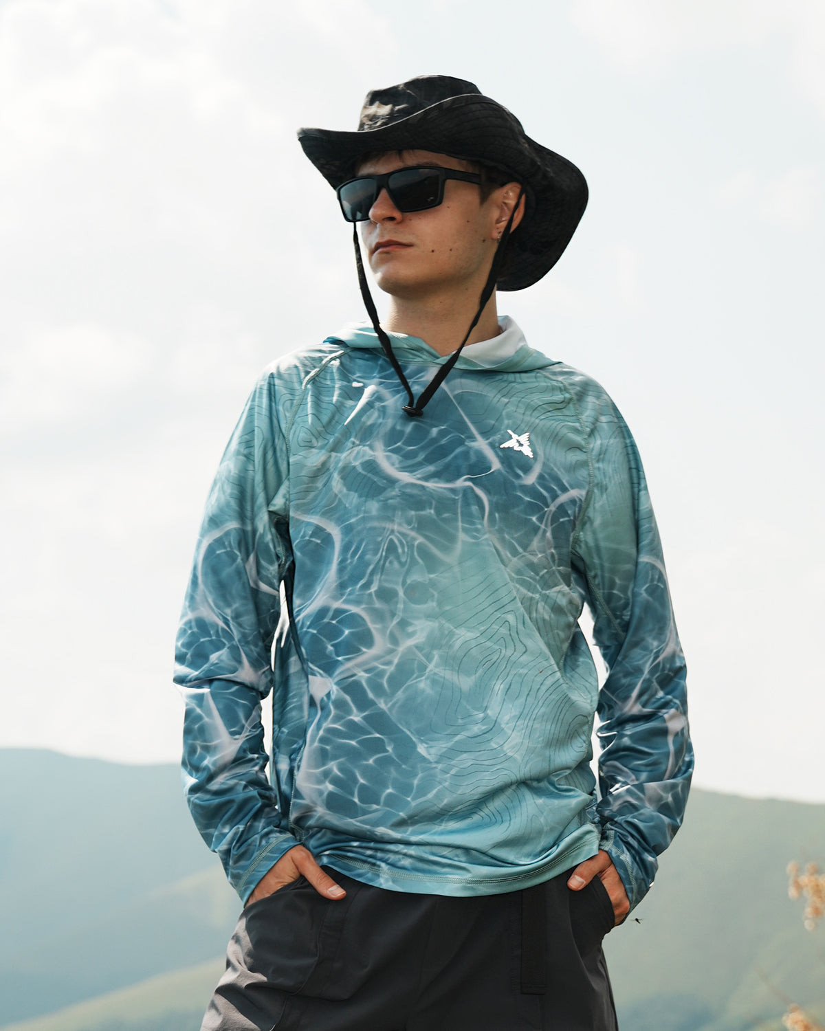 Men’s Alpine Topo Camo UPF 50+ Performance Sun Hoodie