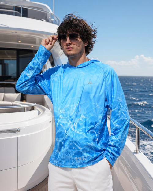 Men’s Blue Mirage Camo UPF 50+ Performance Sun Hoodie