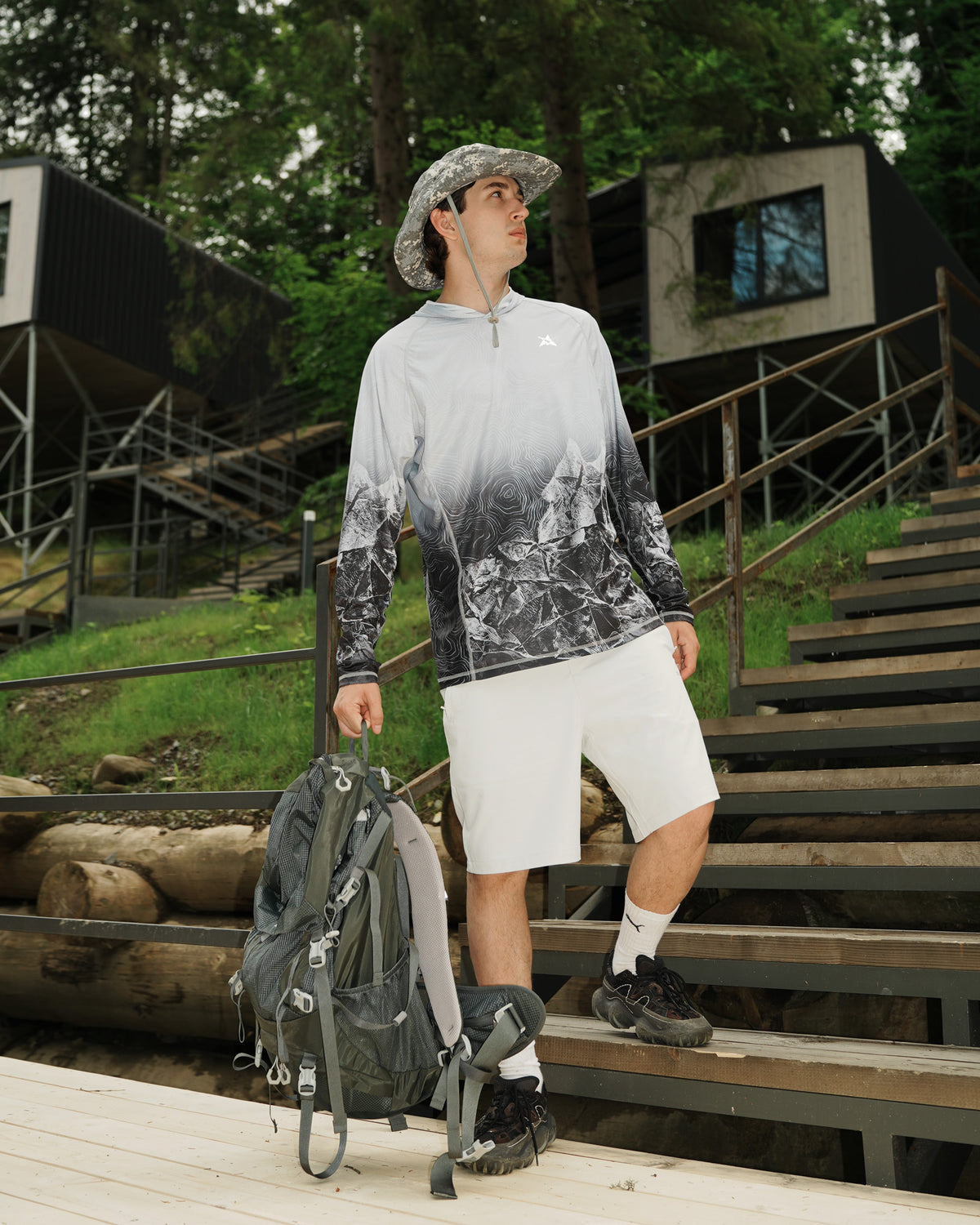Men’s Fjord Shadow Camo UPF 50+ Performance Sun Hoodie