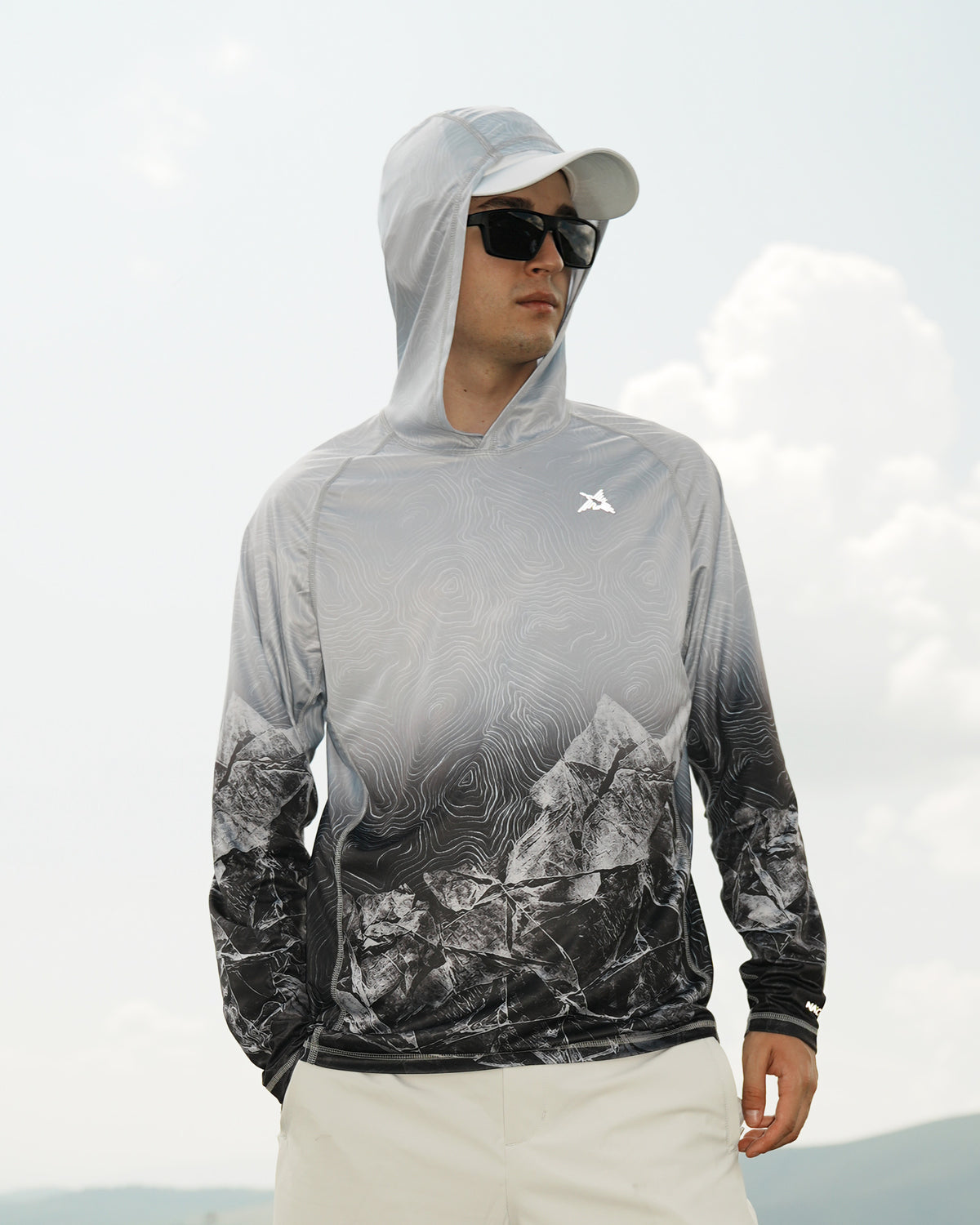 Men’s Fjord Shadow Camo UPF 50+ Performance Sun Hoodie