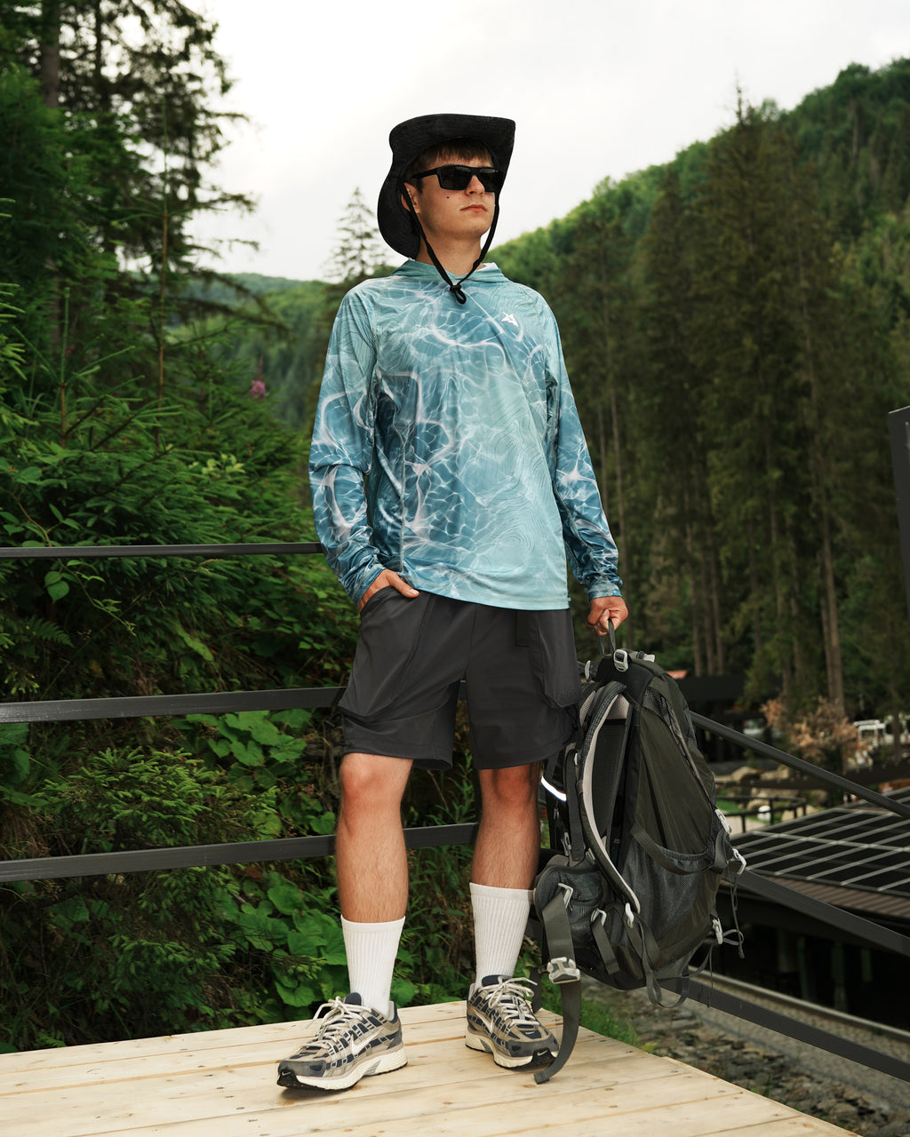 Alpine Topo Camo UPF 50+ Performance Hoodie