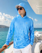 Blue Mirage Сamo UPF 50+ Performance Hoodie