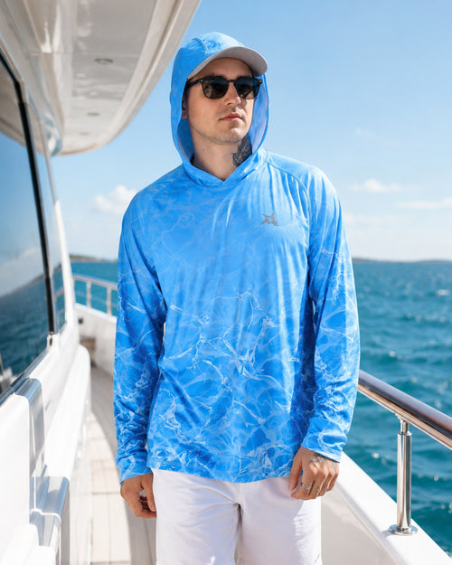 Blue Mirage Сamo UPF 50+ Performance Hoodie