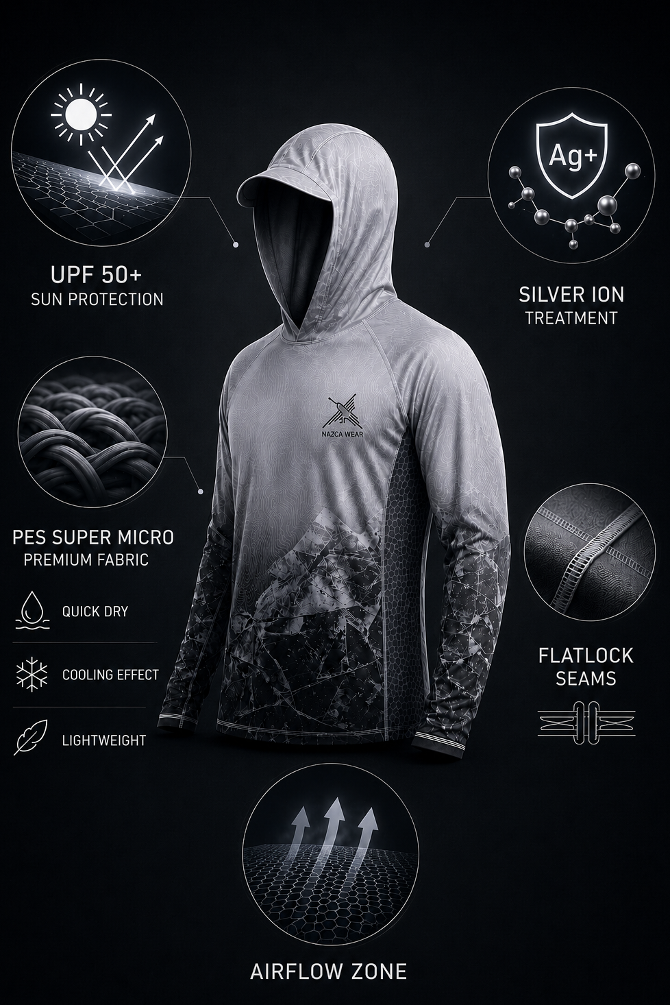 Fjord Shadow Camo UPF 50+ Performance Hoodie