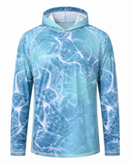 Ocean Topo Camo UPF 50+ Performance Hoodie
