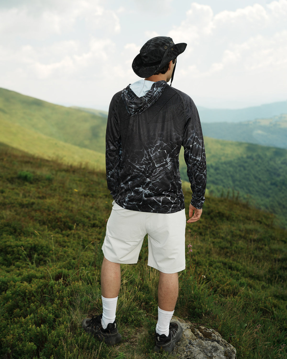 Men’s Slate Storm Camo UPF 50+ Performance Sun Hoodie