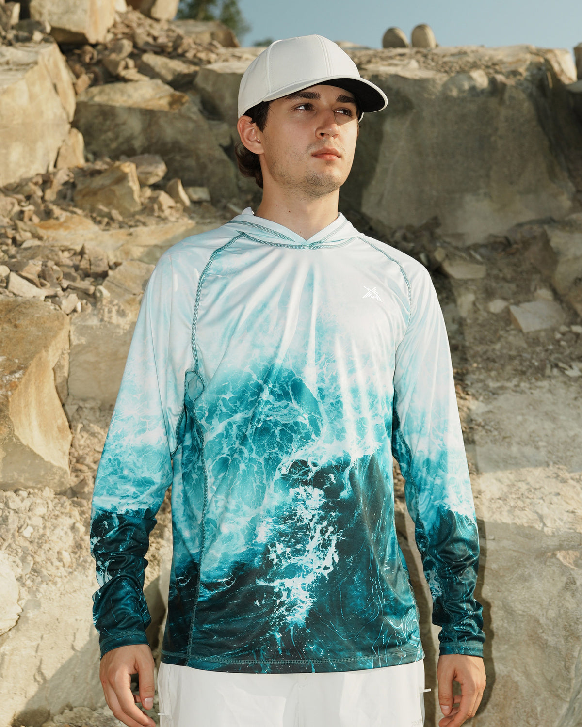 Men’s Storm Wave Camo UPF 50+ Performance Sun Hoodie