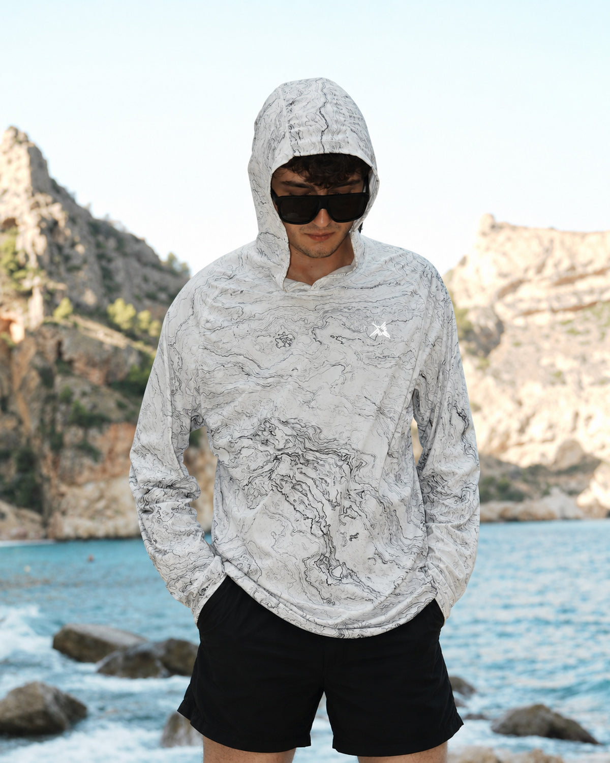 Men’s Ice Shards Camo UPF 50+ Performance Sun Hoodie