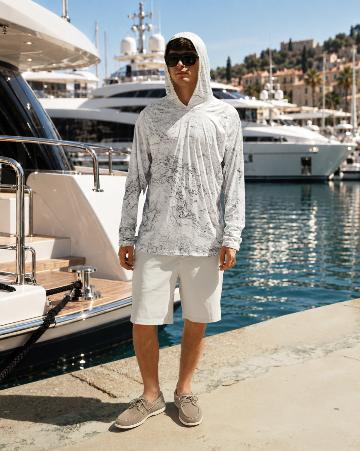 Men’s Ice Shards Camo UPF 50+ Performance Sun Hoodie