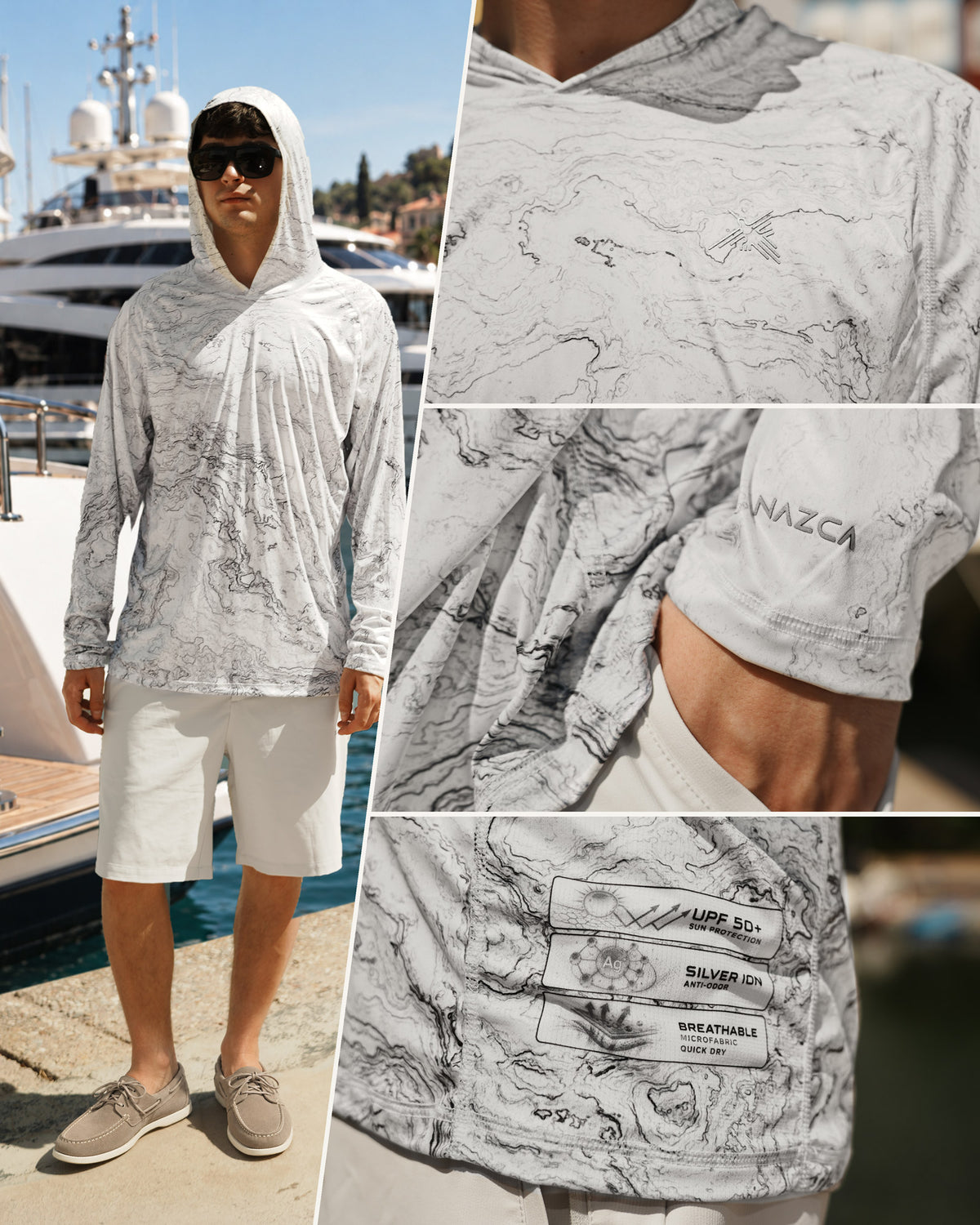 Men’s Ice Shards Camo UPF 50+ Performance Sun Hoodie
