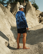 Men’s Blue Arctic Camo UPF 50+ Performance Sun Hoodie