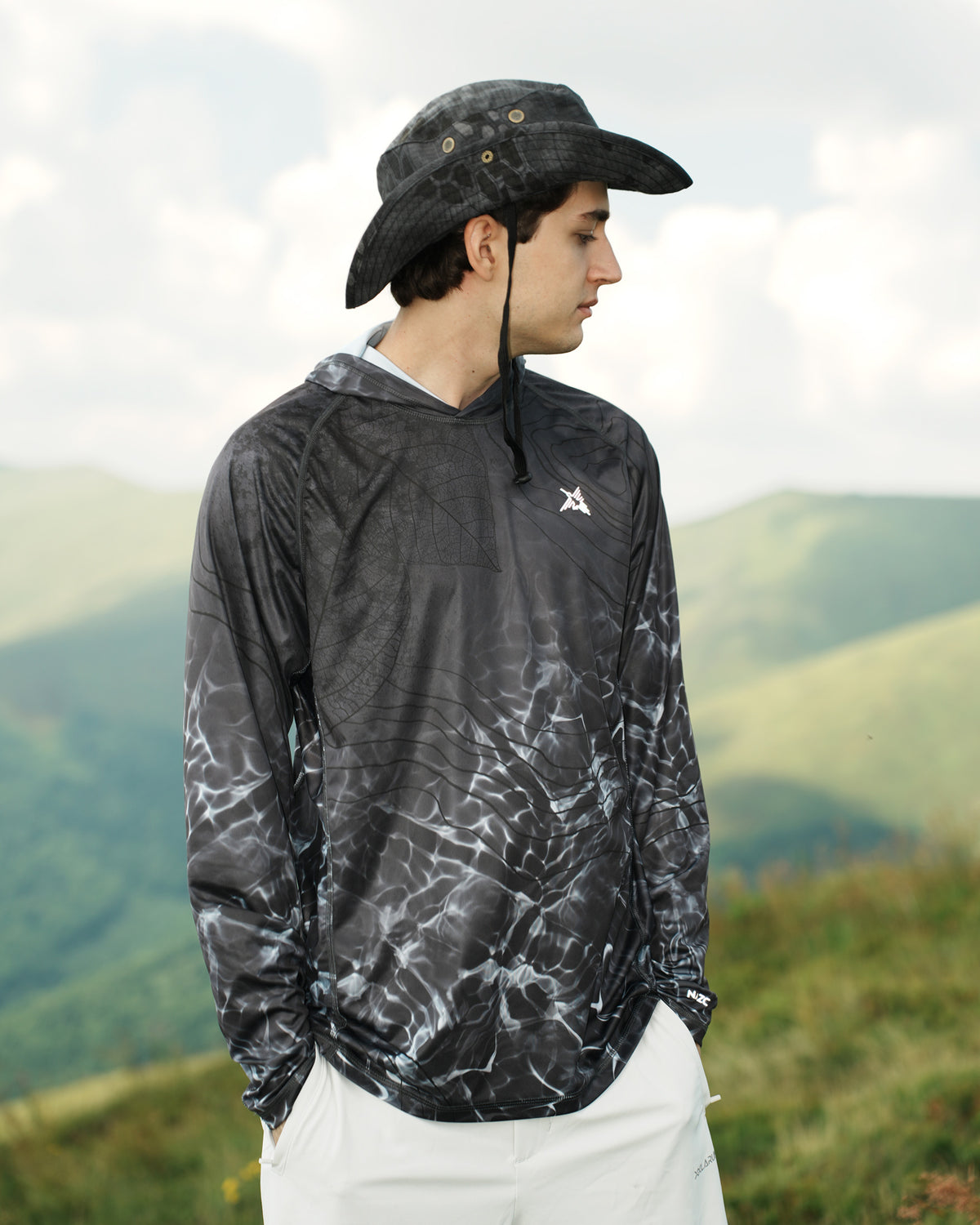Men’s Slate Storm Camo UPF 50+ Performance Sun Hoodie