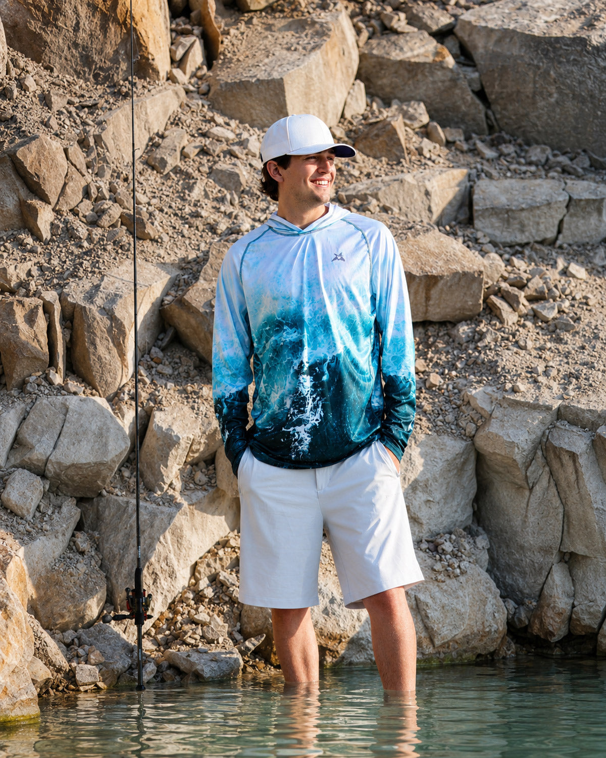 Men’s Storm Wave Camo UPF 50+ Performance Sun Hoodie