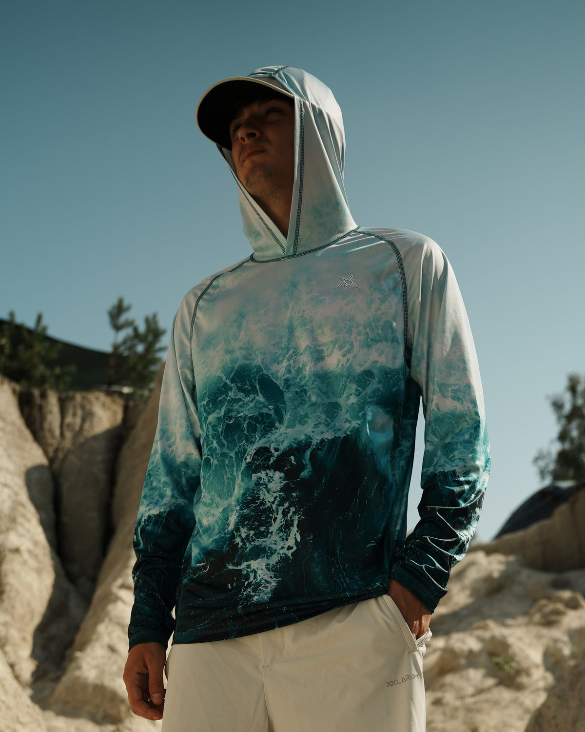 Men’s Storm Wave Camo UPF 50+ Performance Sun Hoodie