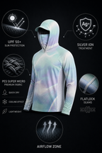 Ocean Pearl Сamo UPF 50+ Performance Hoodie