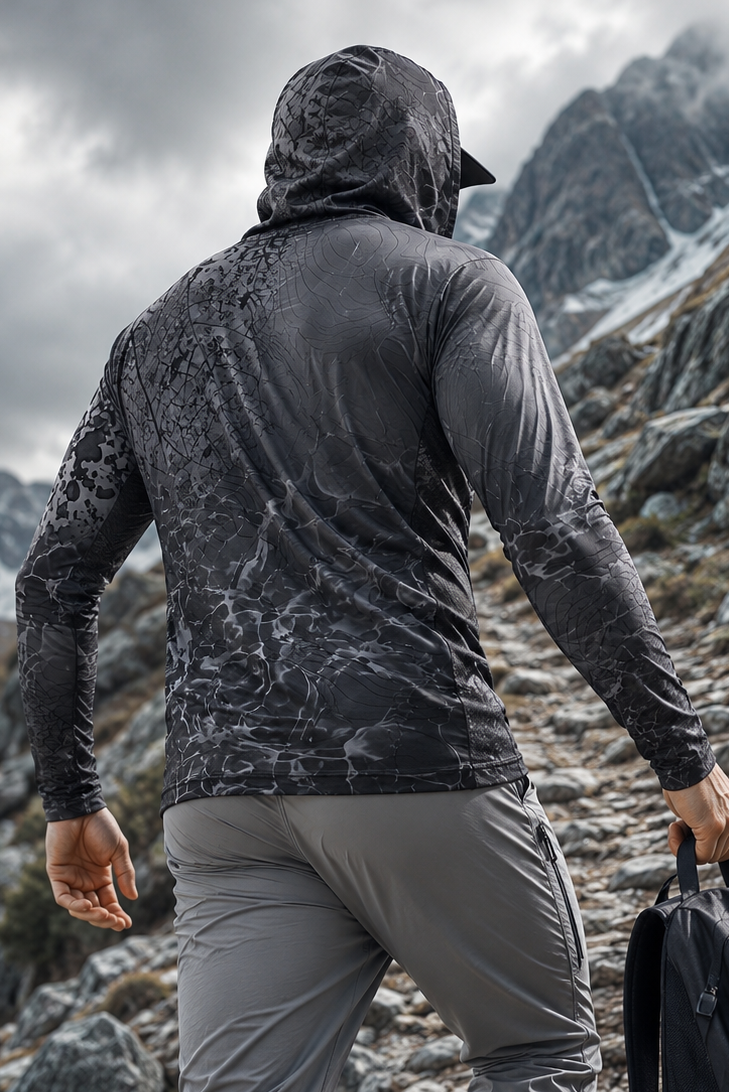 Slate Storm Camo UPF 50+ Performance Hoodie