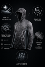Slate Storm Camo UPF 50+ Performance Hoodie