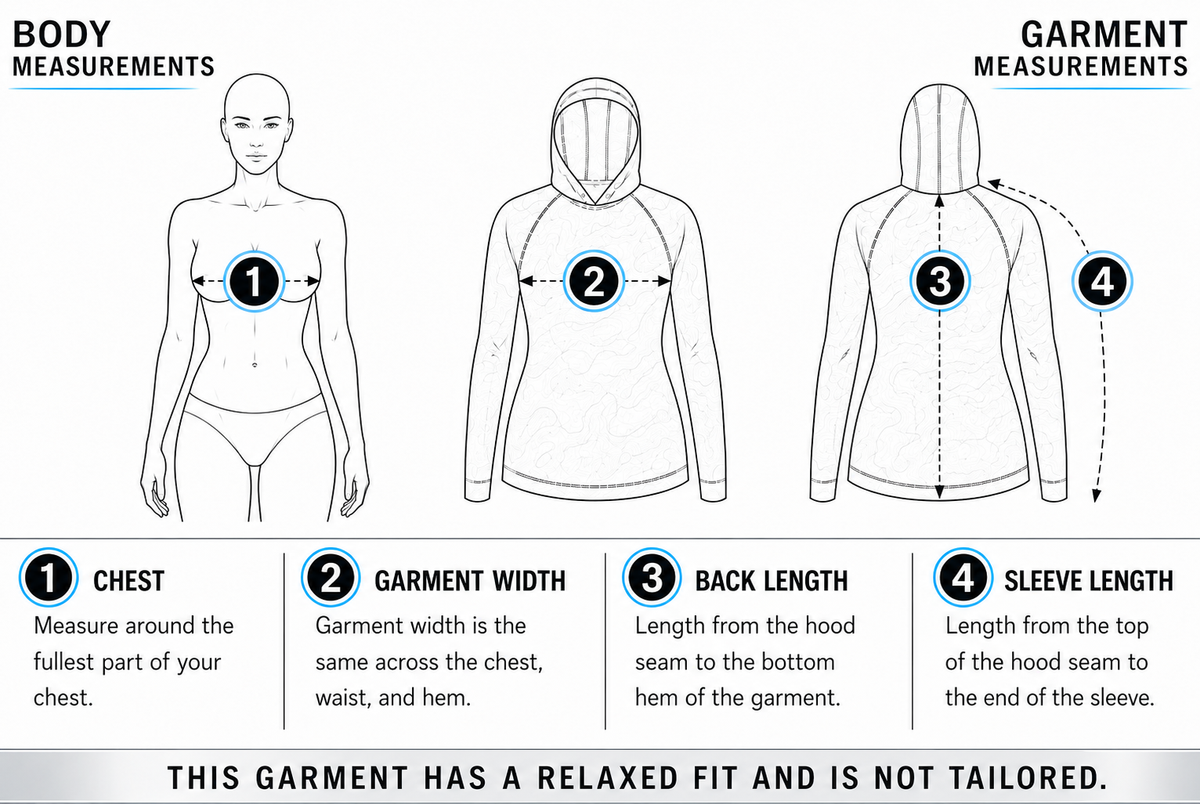 Women size chart measurement guide