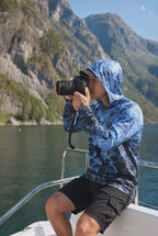 Blue Arctic Camo UPF 50+ Performance Hoodie