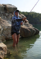 Men’s Blue Arctic Camo UPF 50+ Performance Sun Hoodie
